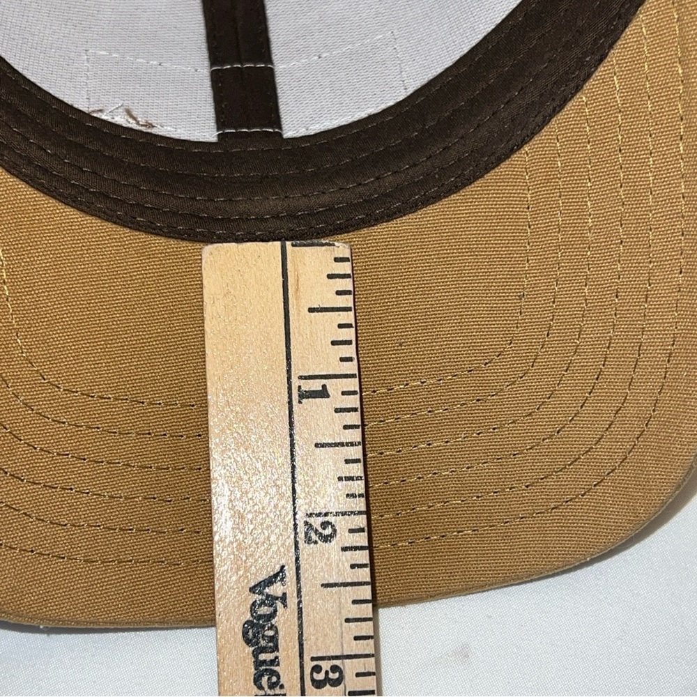 Snap On Tools Leather Patch Brown Mesh Snapback Trucker Hat Cap - Picture 9 of 11